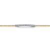 14K Y Gold 7" 0.68ctw White Sapphire Beaded Bar Bracelet