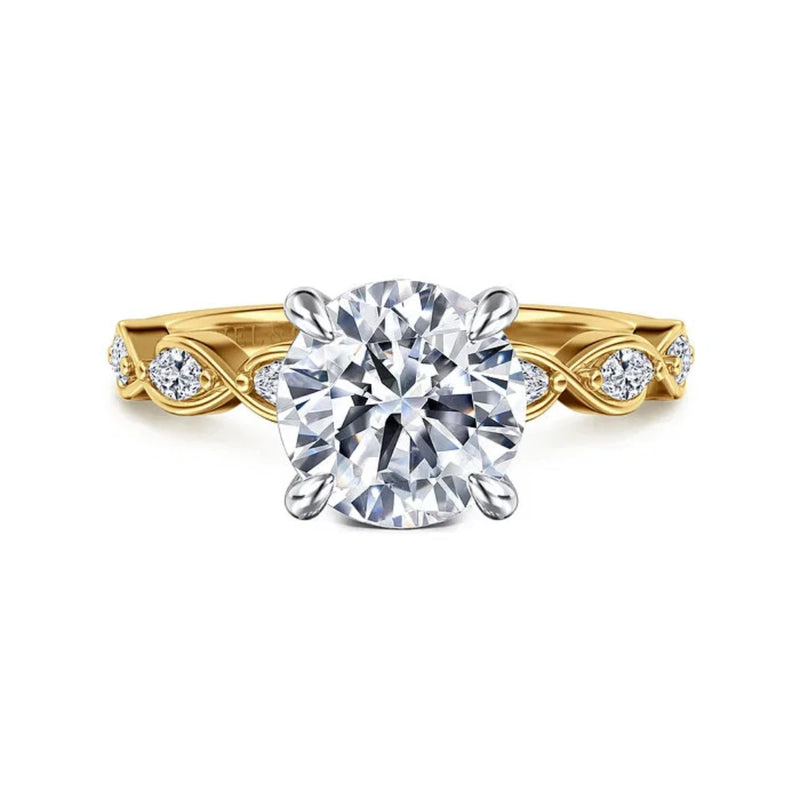 14K Y Gold 0.30ctw G/VS2 Marquise Diamond Engagement Ring