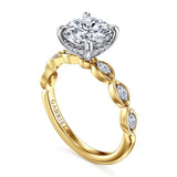 14K Y Gold 0.30ctw G/VS2 Marquise Diamond Engagement Ring