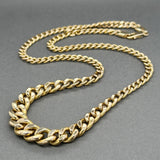 Estate 14K Y Gold 18.25” Graduated Curb Link Chain