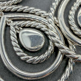 Estate David Yurman SS 0.17ctw H-I/SI1-2 Diamond Cable Classic Teardrop Earrings