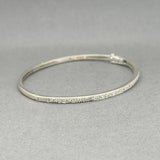 Estate 14K W Gold 0.45ctw I-J/SI2-I1 Diamond Bangle Bracelet
