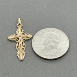 Estate 14K Y Gold 33.44mm Crucifix Pendant
