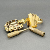 Estate 18K Y Gold 8.13ct Emerald & 2.06ctw Diamond Ring/Pendant GIA