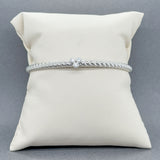 Estate Judith Ripka SS CZ Bangle Bracelet