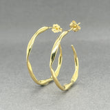 Estate Ippolita 18K Y Gold Classico Squiggle Hoop Earrings
