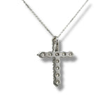 14K W Gold F/VS1 1.00ctw Lab-Created Diamond Cross