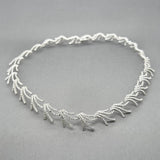 Estate 18K W Gold 3.51ctw G-H/SI1-2 Diamond Fringe Chocker Necklace