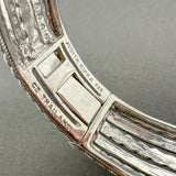 Estate Judith Ripka SS CZ Rope Cuff Bracelet