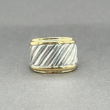 Estate David Yurman SS 14 Cable Cigar Ring
