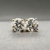 Estate 14K Y Gold CZ Stud Earrings