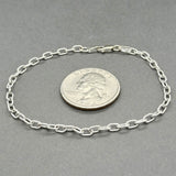 Estate 14K W Gold 3.05mm Knurled Cable Bracelet