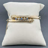 Estate 14K Y Gold 0.33ctw Sapphire & 0.13ctw Diamond Bracelet