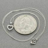 Estate 14K W Gold 0.04ctw K/I1 Diamond Heart Pendant