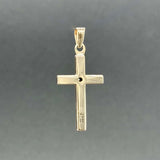 Estate 14K Y Gold 0.005ct K/I1 Diamond Cross Pendant