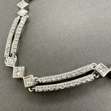 Estate 14K W Gold 4.43ctw Diamond Link Necklace