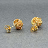 Estate Tiffany & Co. 18K Y Gold 10.5mm Twisted Knot Stud Earrings