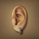 Estate 14K Y Gold 1.07ctw Diamond Huggie Earrings