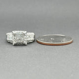 Estate 14K W Gold 0.98ctw H-I/SI1-I1 Diamond Cluster Ring