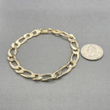 Estate 14K Y Gold 8.9mm Figaro Bracelet