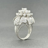 Estate Retro Platinum 7.59ctw D-G/VVS2-VS2 Diamond Cocktail Ring