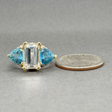 Estate Lagos SS 18 8.75ctw Topaz Caviar Cocktail Ring