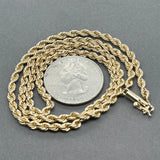 Estate 14K Y Gold 3.03mm 17.5” Rope Chain