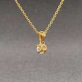 Estate 14K Y Gold 0.39ct G/VS2 Diamond Solitaire Pendant