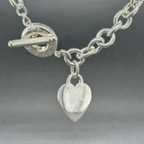 Estate Tiffany & Co. SS Heart Toggle Necklace