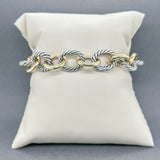 Estate David Yurman SS 18 12mm Oval Link Bracelet