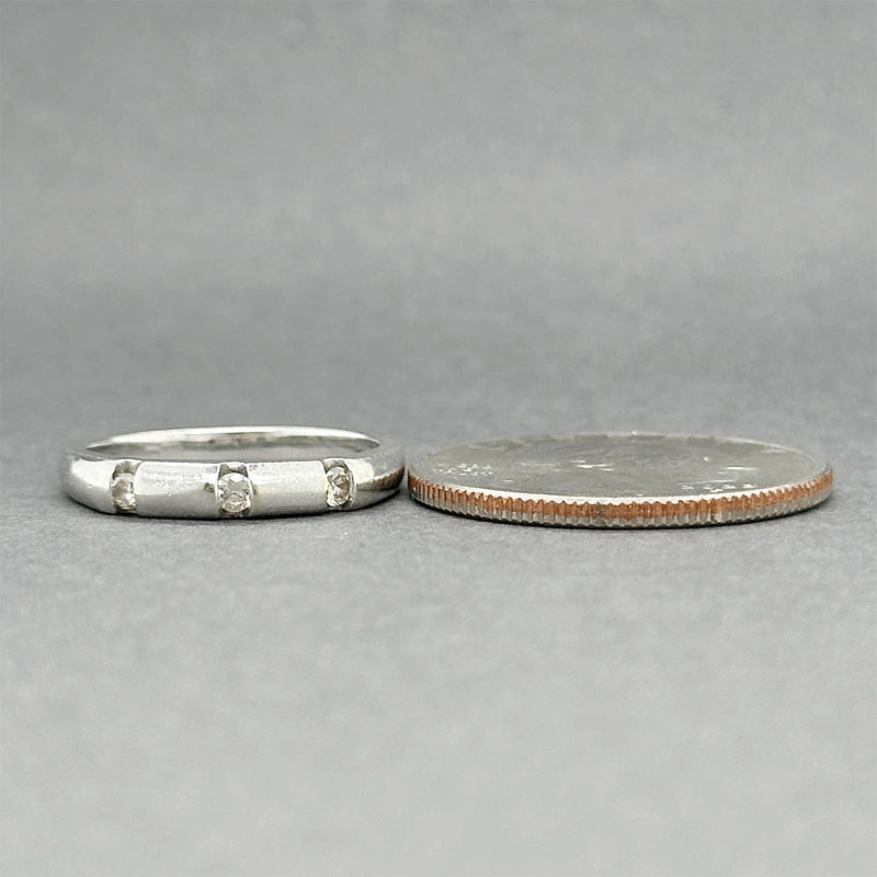 Estate 14K W Gold 0.12ctw Diamond Ring