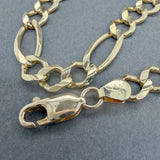 Estate 14K Y Gold 6.9mm Figaro Bracelet
