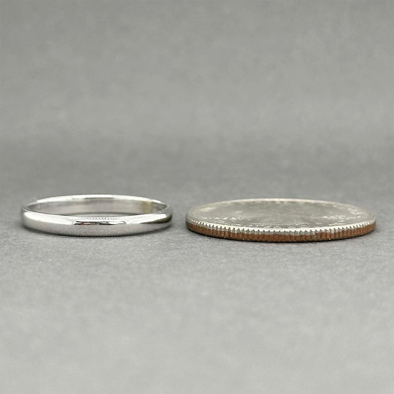 Estate 18K W Gold 2.44mm Wedding Ring