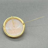 Estate 18K Y Gold Shell Cameo Pin