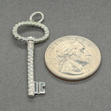 Estate Tiffany & Co. SS Rope Oval Key Pendant