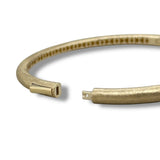 14K Y Gold 0.32ctw  F/SI1 Brushed Finish Diamond Bangle