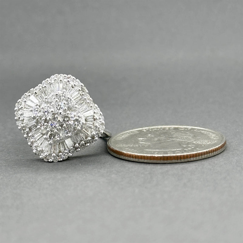 Estate Effy 14K W Gold 1.59ctw Diamond Cocktail Ring