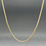 Estate 14K Y Gold 1.37mm 22.75” Snake Chain