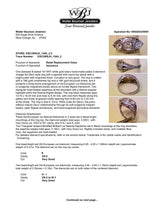 Estate Art Deco 18K W Gold 0.39ctw Diamond & 0.16ctw Sapphire Ring