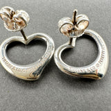 Estate Tiffany & Co. SS Peretti Open Heart Stud Earrings