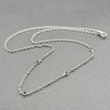 Estate 14K W Gold 0.45ctw Sapphire By The Yard Necklace
