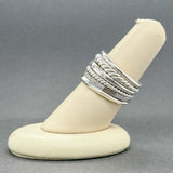 Estate David Yurman SS 0.22ctw Diamond 6 Band Stax Ring