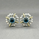 Estate Lagos SS 18 Topaz Caviar Earrings