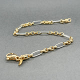 Estate 14K TT Gold 4.3mm Figaro Bracelet