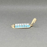 Estate 14K Y Gold Enamel 10 Commandments Pendant