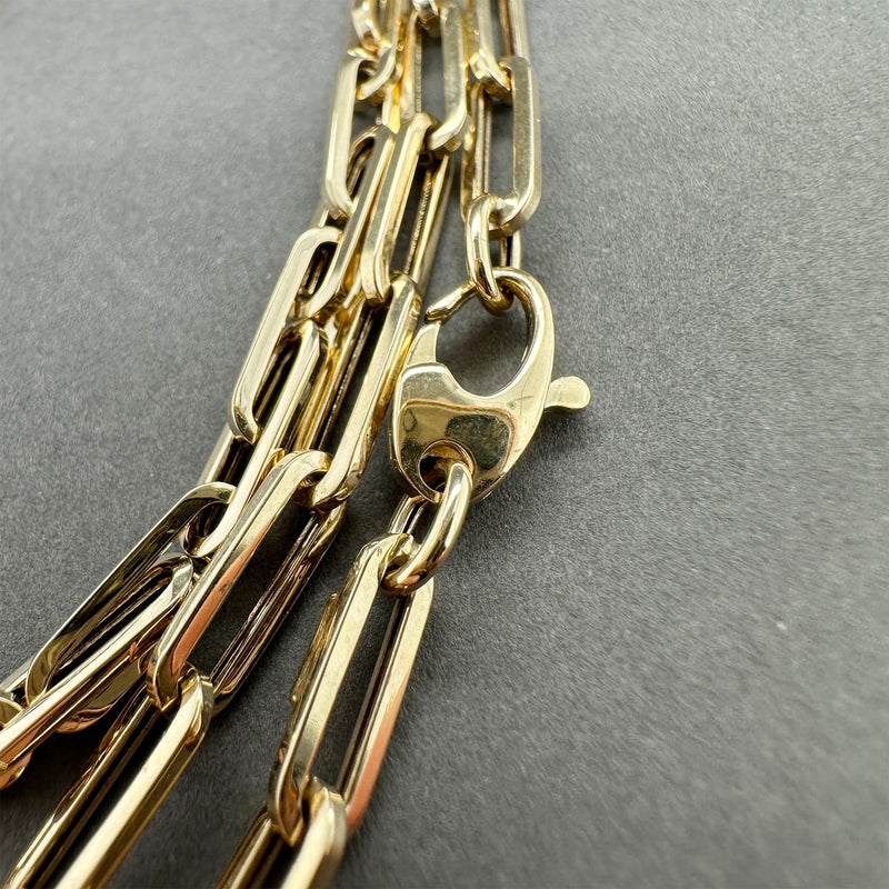 Estate 14K Y Gold Hollow 3.79mm 18” Paperclip Link Chain
