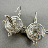Estate Judith Ripka SS Diamonique CZ Drop Earrings