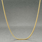 Estate 18K Y Gold 2.1mm 24.5” Curb Link Chain