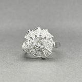 Estate Platinum Retro 1.01ctw Diamond Cocktail Ring