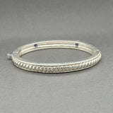 Estate Judith Ripka SS Amethyst Bangle Bracelet